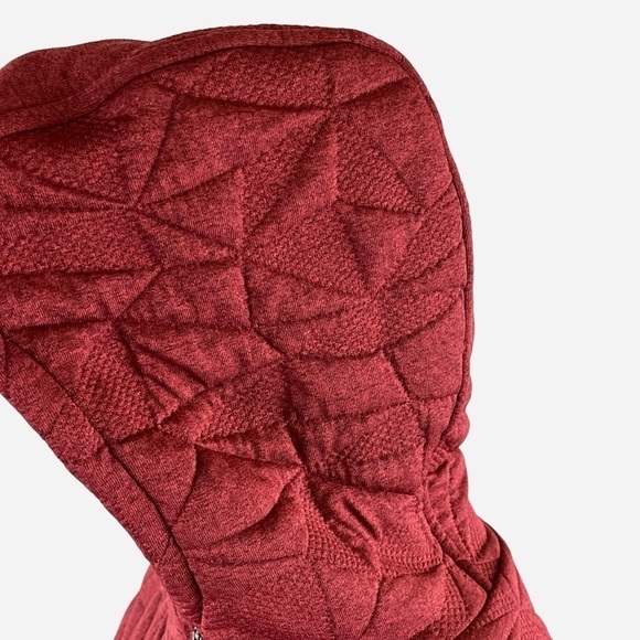 The North Face Womens Small Brick Red Textured Hoodie Activewear Pullover - Picture 4 of 15